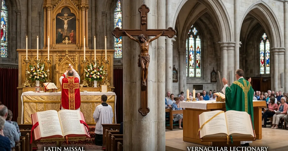 Illustration for Latin Mass vs. Novus Ordo: A Fair Catholic Guide