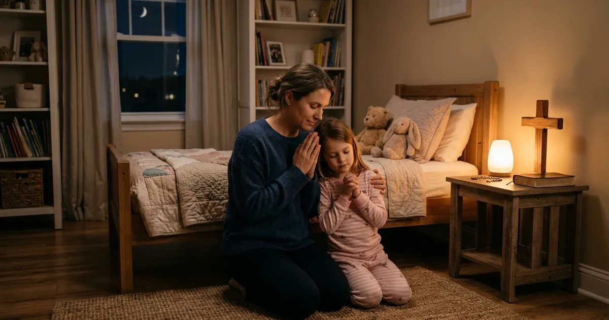 Illustration for Catholic Bedtime Prayers: End Your Day in God's Peace