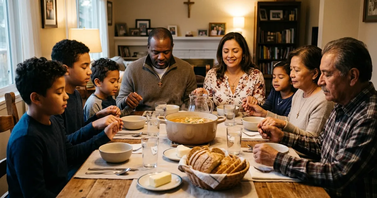 Illustration for Grace Before Meals: A Catholic Blessing for the Table