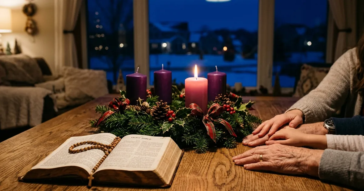 Illustration for The Advent Wreath: How to Pray with It at Home