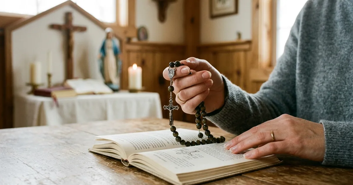 Illustration for How to Pray the Rosary: Order of the Beads
