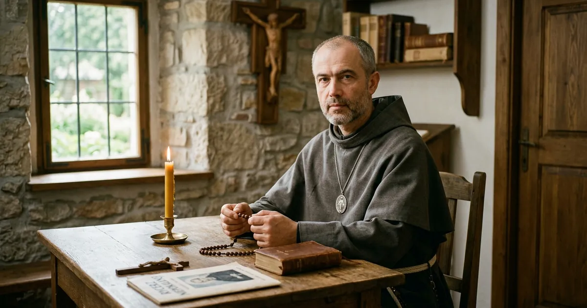 Illustration for Saint Maximilian Kolbe: Martyr of Charity, Marian Apostle, and Media Pioneer