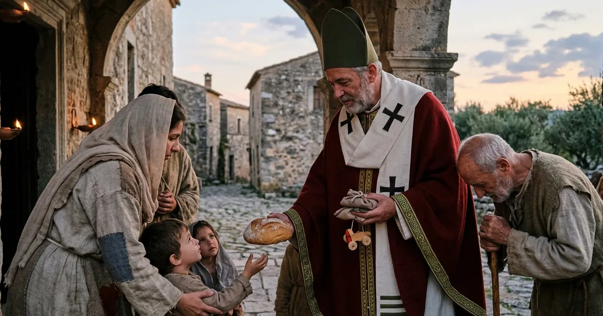 Illustration for St. Nicholas of Bari: The Bishop Behind the Santa Claus Legend