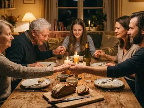Illustration for Grace After Meals: A Catholic Prayer of Thanksgiving