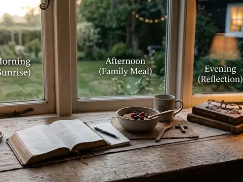 Illustration for Daily Catholic Prayers for Morning, Meals, and Night