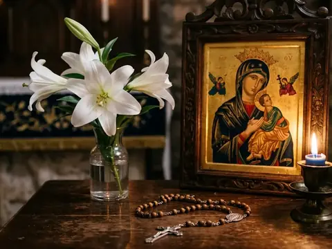 Illustration for Ave Maria: The Hail Mary in Latin