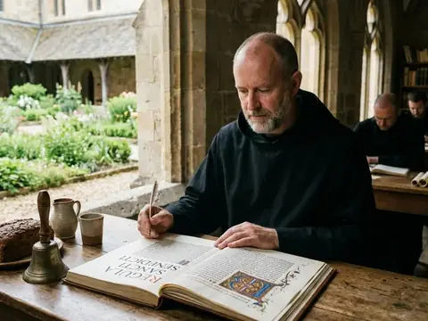 Illustration for St. Benedict of Nursia: Prayer, Work, and a Rule for Life