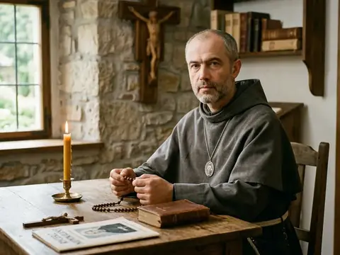 Illustration for Saint Maximilian Kolbe: Martyr of Charity, Marian Apostle, and Media Pioneer